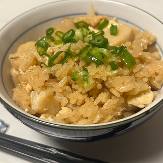 ホタテと湯葉の炊き込みご飯